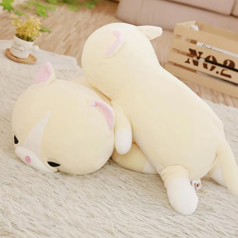 Peluche chat assoupi