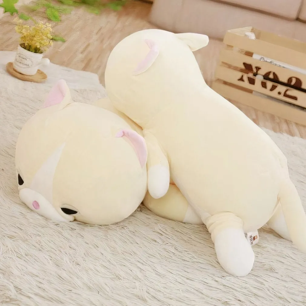 Peluche chat assoupi