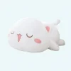 Peluche chat blanc kawaii endormi