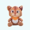 Peluche chat dessin animé orange