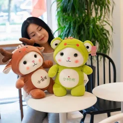Peluche chat déguisé en grenouille