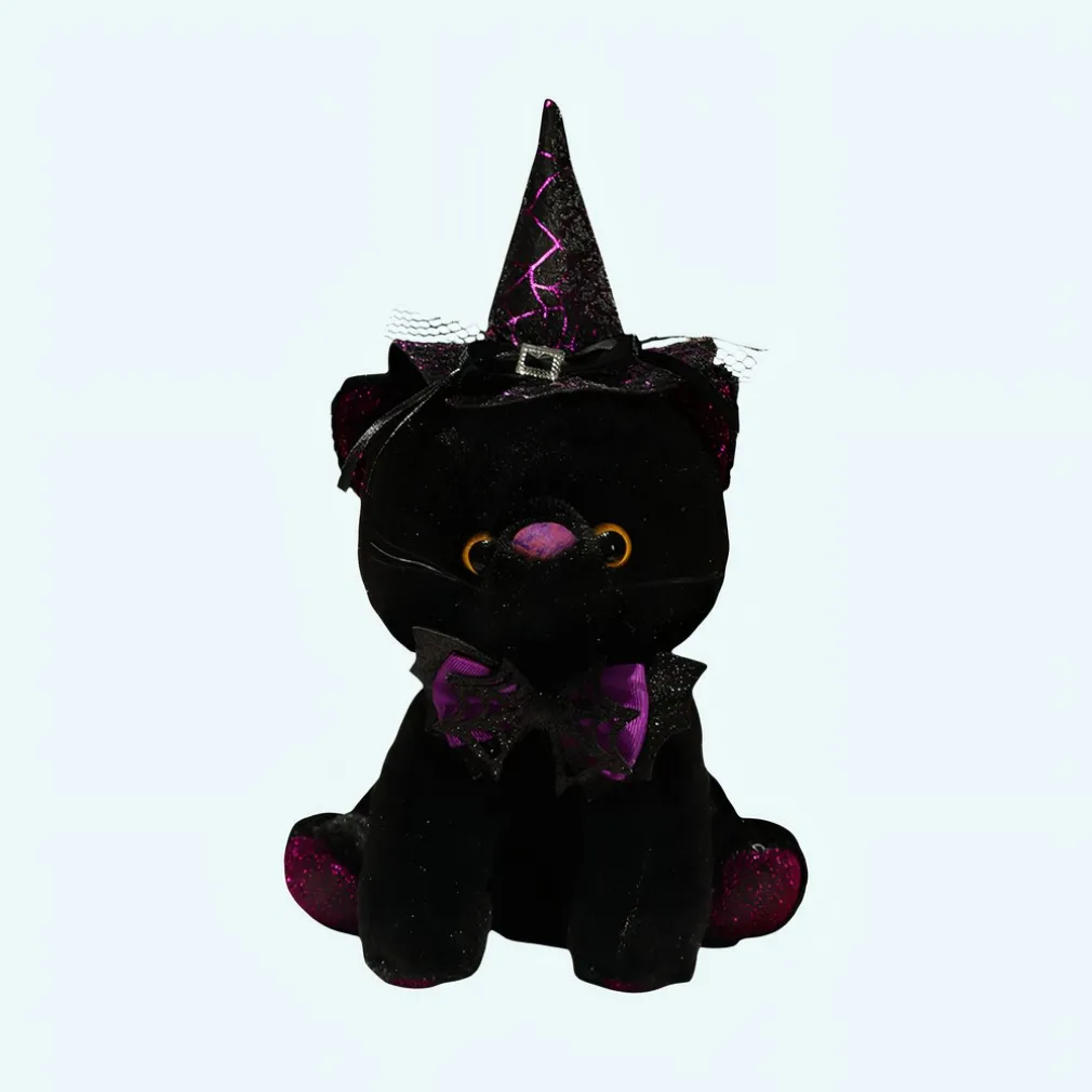 Peluche chat noir déguisement Halloween