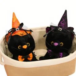 Peluche chat noir déguisement Halloween