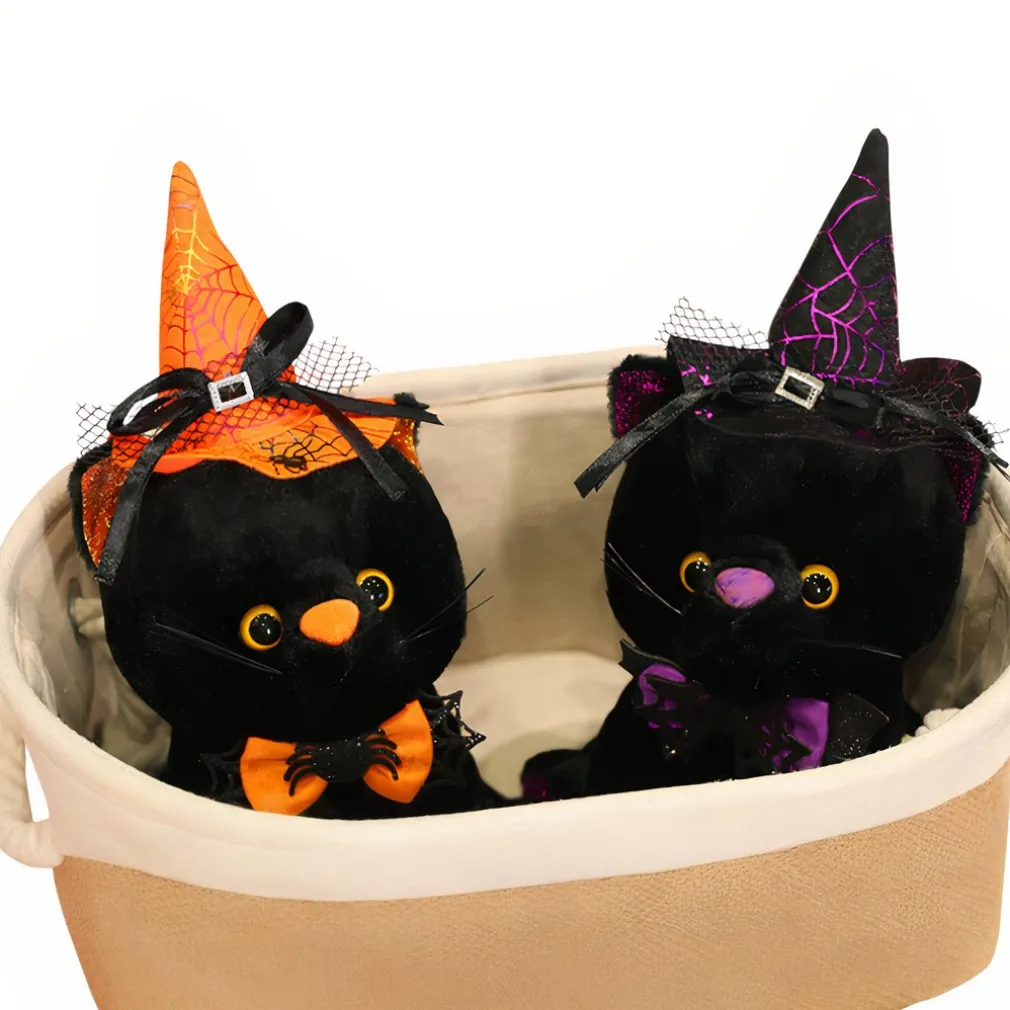 Peluche chat noir déguisement Halloween