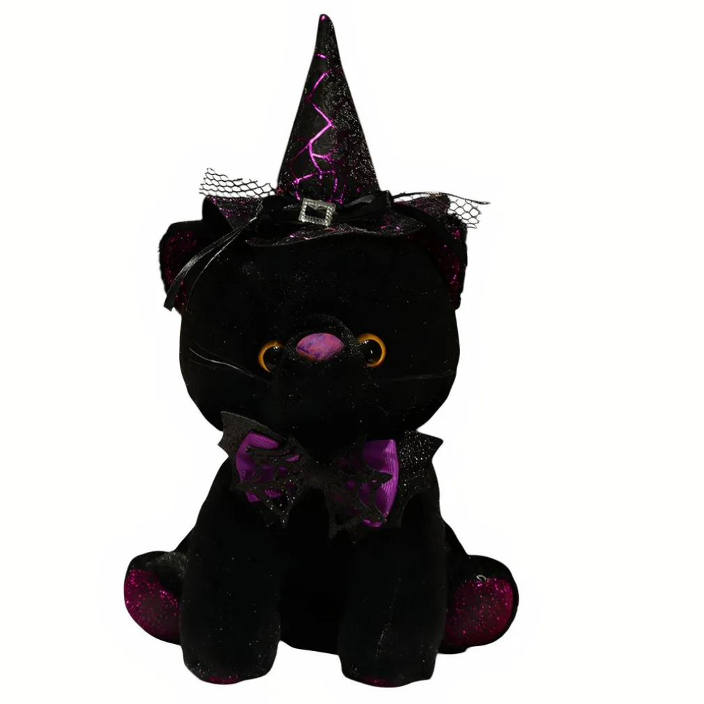 Peluche chat noir déguisement Halloween