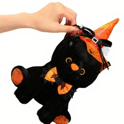 Peluche chat noir déguisement Halloween
