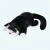 Peluche chat noir endormi