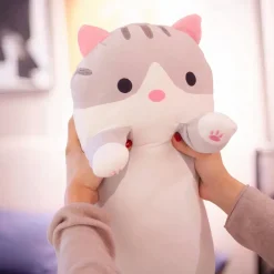 Peluche chat oreiller géante