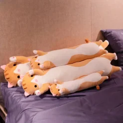 Peluche chat oreiller géante