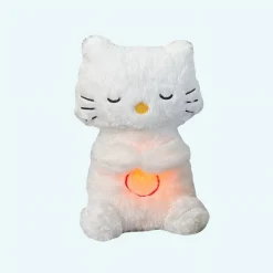 Peluche chat qui respire avec berceuse apaisante