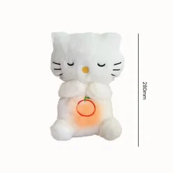 Peluche chat qui respire avec berceuse apaisante