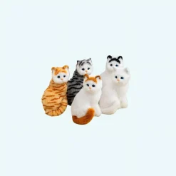 Peluche chat réaliste tout doux