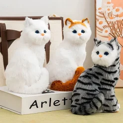 Peluche chat réaliste tout doux