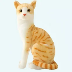 Peluche chat tigré orange
