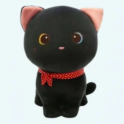 Peluche chaton avec yeux colorés