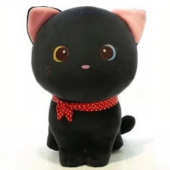 Peluche chaton avec yeux colorés