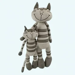 Peluche chaton gris tigré