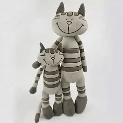 Peluche chaton gris tigré