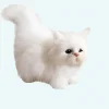 Peluche chaton poilu blanc
