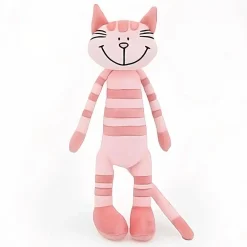 Peluche chaton rose tigré