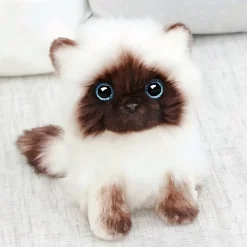 Peluche chaton siamois