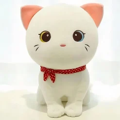 Peluche chaton tout doux blanc