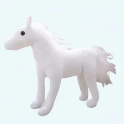 Peluche cheval blanc mignon