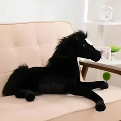 Peluche cheval noir