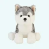 Peluche chien husky noir