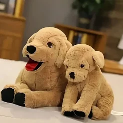 Peluche chien labrador doux