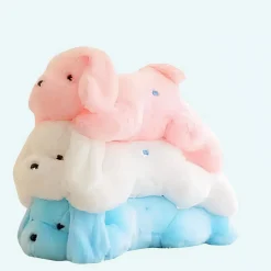 Peluche chien lumineuse bleue