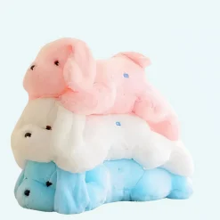 Peluche chien lumineuse rose