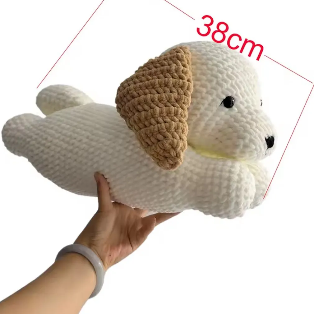 Peluche chien oreiller au crochet