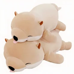 Peluche chien Shiba beige