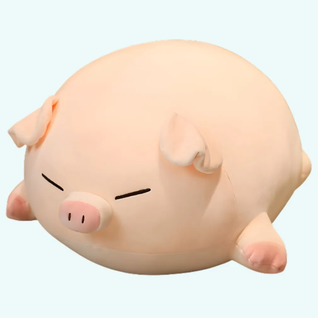 Peluche cochon blanc assoupi