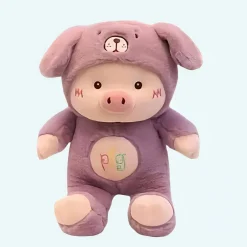 Peluche cochon déguisé en lapin