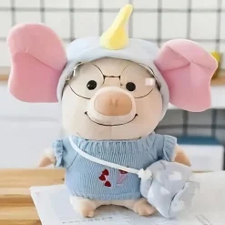 Peluche cochon habillé en éléphant