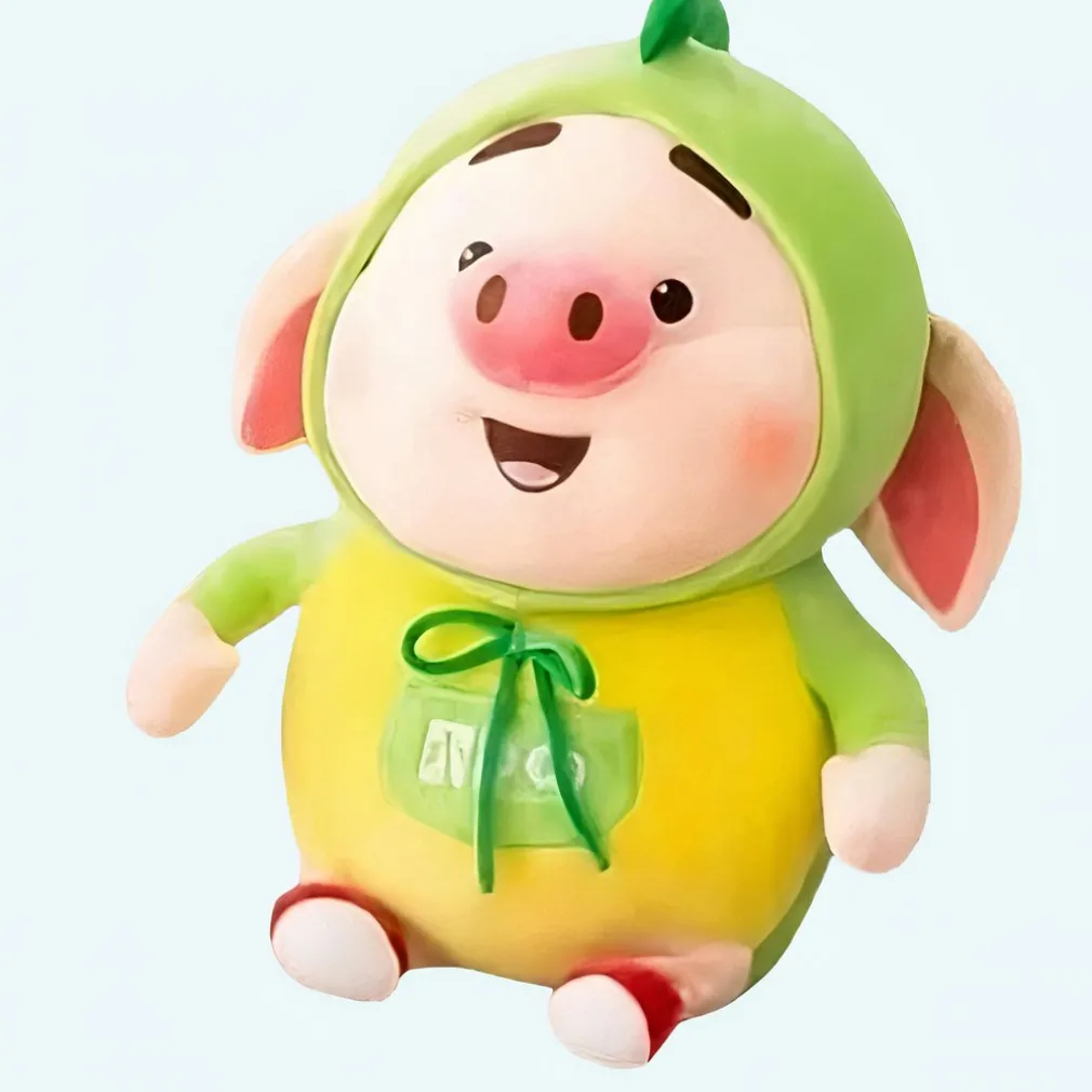 Peluche cochon kawaii verte