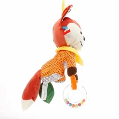 Peluche colorée renard suspendu