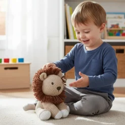 Peluche crochet lion