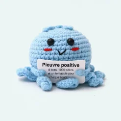 Peluche crochet positive pieuvre