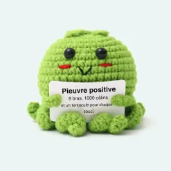 Peluche crochet positive pieuvre