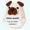 Peluche crochet positive chien