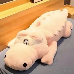 Peluche Crocodile géant rose