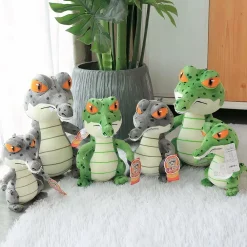Peluche crocodile gris trop mignonne