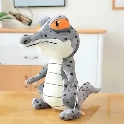Peluche crocodile gris trop mignonne