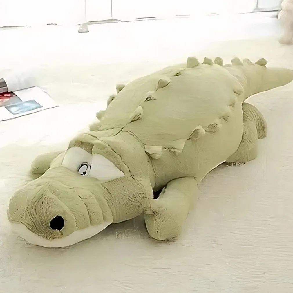 Peluche Crocodile oreiller verte