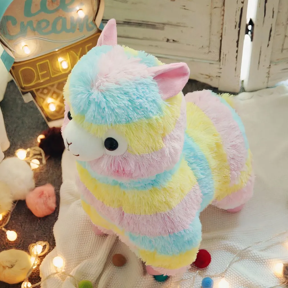 Peluche de lama multicolore