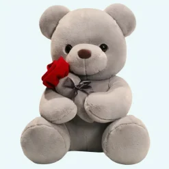 Peluche de St-Valentin nounours avec sa rose