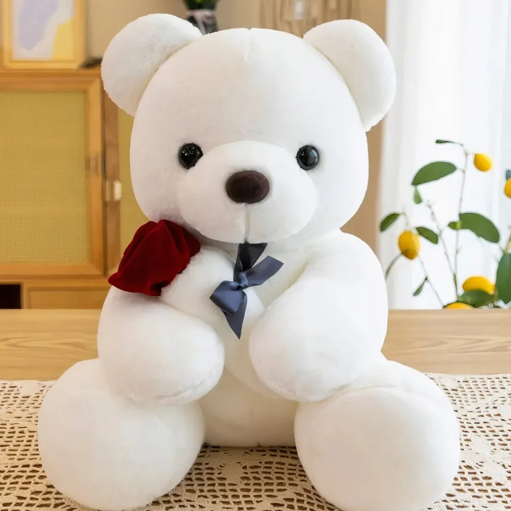 Peluche de St-Valentin nounours avec sa rose